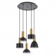 77-8941 SE21-GM-4-5BL-MS123 ADEPT FLEX Gold Matt Pendant Black Metal Shade