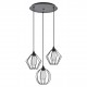 77-8950 SE21-BL-B10-3BL-GR12 ADEPT FLEX Black Metal Grid Pendant