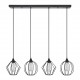 77-8952 SE21-BL-B10-4BL-GR12 ADEPT FLEX Black Metal Grid Pendant