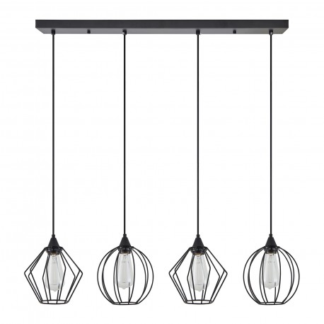 77-8952 SE21-BL-B10-4BL-GR12 ADEPT FLEX Black Metal Grid Pendant
