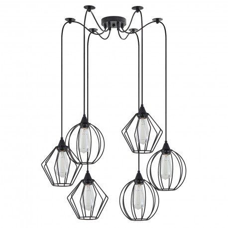77-8953 SE21-BL-B10-BL6-GR12 ADEPT FLEX Black Metal Grid Pendant