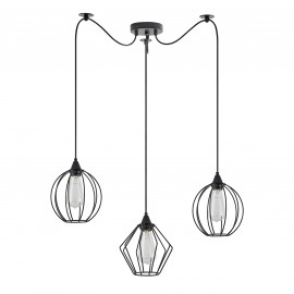 77-8954 SE21-BL-B10-BL3-GR12 ADEPT FLEX Black Metal Grid Pendant