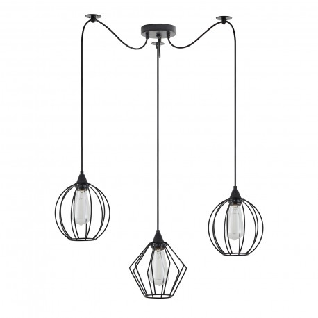 77-8954 SE21-BL-B10-BL3-GR12 ADEPT FLEX Black Metal Grid Pendant