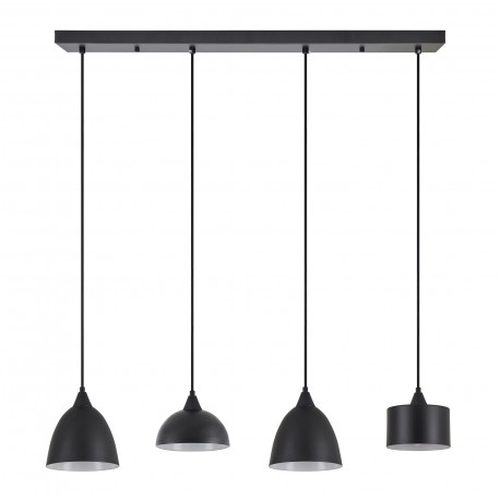 77-8957 SE21-BL-B10-4BL-MS123 ADEPT FLEX Black Metal Shade Pendant