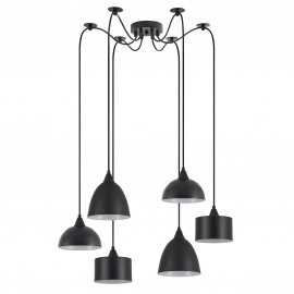 77-8958 SE21-BL-B10-BL6-MS12 ADEPT FLEX Black Metal Shade Pendant