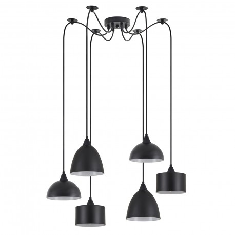 77-8958 SE21-BL-B10-BL6-MS12 ADEPT FLEX Black Metal Shade Pendant