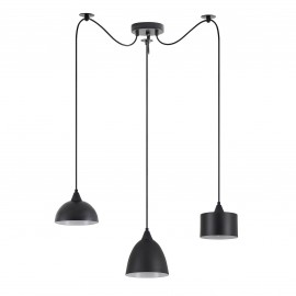 77-8959 SE21-BL-B10-BL3-MS12 ADEPT FLEX Black Metal Shade Pendant