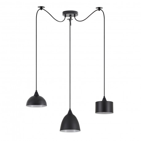 77-8959 SE21-BL-B10-BL3-MS12 ADEPT FLEX Black Metal Shade Pendant