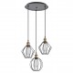 77-8965 SE21-BR-10-3BL-GR12 MAGNUM FLEX Bronze Metal Pendant Black Metal Grid