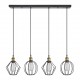 77-8967 SE21-BR-10-4BL-GR12 MAGNUM FLEX Bronze Metal Pendant Black Metal Grid