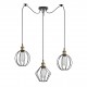 77-8969 SE21-BR-10-BL3-GR12 MAGNUM FLEX Bronze Metal Pendant Black Metal Grid