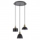 77-8970 SE21-BR-10-3BL-MS123 MAGNUM FLEX Bronze Metal Pendant Black Metal Shade