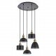 77-8971 SE21-BR-10-5BL-MS123 MAGNUM FLEX Bronze Metal Pendant Black Metal Shade