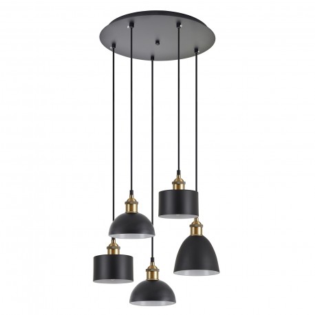 77-8971 SE21-BR-10-5BL-MS123 MAGNUM FLEX Bronze Metal Pendant Black Metal Shade