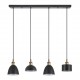 77-8972 SE21-BR-10-4BL-MS123 MAGNUM FLEX Bronze Metal Pendant Black Metal Shade