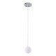 77-8901 SE1110-1-OP ALESSIA WHITE OPAL GLASS PENDANT METAL CHROME BODY Φ10