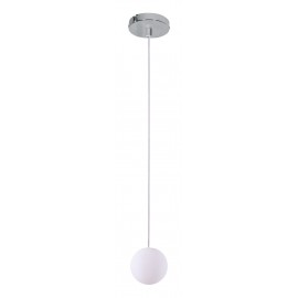 77-8901 SE1110-1-OP ALESSIA WHITE OPAL GLASS PENDANT METAL CHROME BODY Φ10