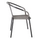 Ε2401,3 BALENO Πολυθρόνα Μέταλλο Βαφή Ανθρακί, Wicker Mixed Grey