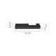 T01302-BL InLight Φωτιστικό LED 12W 4000K για μαγνητική ράγα σε μαύρη απόχρωση D:22cmX4,3cm (T01302-BL)