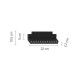 T01602-BL InLight Φωτιστικό LED 12W 4000K για μαγνητική ράγα σε μαύρη απόχρωση D:22cmX10,5cm (T01602-BL)