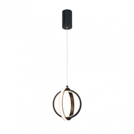 6057-BL InLight Κρεμαστό φωτιστικό LED 16W 3000K σε μαύρη απόχρωση D:20cm (6057-BL)