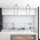 6058-BL InLight Κρεμαστό φωτιστικό LED 14W 3000K σε μαύρη απόχρωση D:17cm (6058-BL)