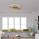42028-GL InLight Πλαφονιέρα οροφής LED 36W 3000K από αλουμίνιο σε χρυσαφί απόχρωση D:45cm (42028-GL)