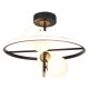 6063 InLight Κρεμαστό φωτιστικό LED 20W 3000K και 4XG9 σε μαύρο και χρυσαφί χρώμα D:50cm (6063)
