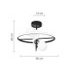 6063 InLight Κρεμαστό φωτιστικό LED 20W 3000K και 4XG9 σε μαύρο και χρυσαφί χρώμα D:50cm (6063)