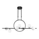 6062-BL InLight Κρεμαστό φωτιστικό LED 14W 3000K και 7XG9 σε μαύρο χρώμα D:100cm (6062-BL)
