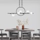6062-BL InLight Κρεμαστό φωτιστικό LED 14W 3000K και 7XG9 σε μαύρο χρώμα D:100cm (6062-BL)
