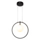 6061-BL InLight Κρεμαστό φωτιστικό LED 14W 3000K και 1XG9 σε μαύρο και χρυσαφί χρώμα D:30cm (6061-BL)