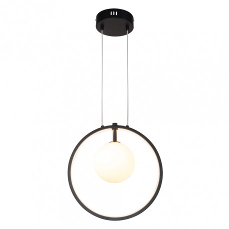6061-BL InLight Κρεμαστό φωτιστικό LED 14W 3000K και 1XG9 σε μαύρο και χρυσαφί χρώμα D:30cm (6061-BL)