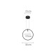 6061-BL InLight Κρεμαστό φωτιστικό LED 14W 3000K και 1XG9 σε μαύρο και χρυσαφί χρώμα D:30cm (6061-BL)