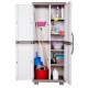 HOMEPLAST ΔΙΦΥΛΛΗ ΠΛΑΣΤΙΚΗ ΝΤΟΥΛΑΠΑ ΑΡΙΑ ΜΕ ΧΩΡΙΣΜΑ & 4 ΡΑΦΙΑ ΜΠΕΖ-ΖΑΧΑΡΙ 73x44x177εκ.