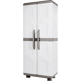 HOMEPLAST ΔΙΦΥΛΛΗ ΠΛΑΣΤΙΚΗ ΝΤΟΥΛΑΠΑ ΑΡΙΑ ΜΕ ΧΩΡΙΣΜΑ & 4 ΡΑΦΙΑ ΓΚΡΙ-ΑΝΘΡΑΚΙ 73x44x177εκ.