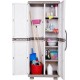 HOMEPLAST ΔΙΦΥΛΛΗ ΠΛΑΣΤΙΚΗ ΝΤΟΥΛΑΠΑ ΑΡΙΑ ΜΕ ΧΩΡΙΣΜΑ & 4 ΡΑΦΙΑ ΓΚΡΙ-ΑΝΘΡΑΚΙ 73x44x177εκ.