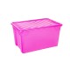 HOMEPLAST NAK BOX 67L ΠΛΑΣΤΙΚΟ ΚΟΥΤΙ ΑΠΟΘΗΚΕΥΣΗΣ ΜΕ ΚΑΠΑΚΙ ΦΟΥΞΙΑ 60x40x33cm