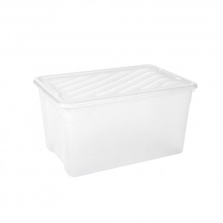 HOMEPLAST NAK BOX 67L ΠΛΑΣΤΙΚΟ ΚΟΥΤΙ ΑΠΟΘΗΚΕΥΣΗΣ ΜΕ ΚΑΠΑΚΙ ΔΙΑΦΑΝΟ  60x40x31cm
