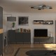 TO-BERILTV4D Έπιπλο Τηλεόρασης Beril Ανθρακί-Χρυσό Δρυς 138.6x42x49.8cm
