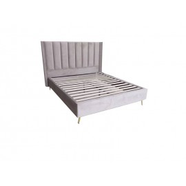 Ε8803,1 PASSION  Κρεβάτι Διπλό για Στρώμα 160x200cm, Ύφασμα Velure Απόχρωση Cappuccino