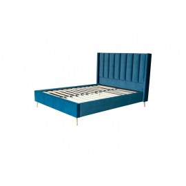 Ε8803,3 PASSION  Κρεβάτι Διπλό για Στρώμα 160x200cm, Ύφασμα Velure Απόχρωση Μπλε