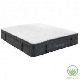 100-000020 Στρώμα Luxury pakoworld pocket spring+gel memory foam+latex διπλής όψης aloe vera 34-36cm 160x200εκ