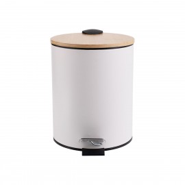 02-12731 ESTIA ΧΑΡΤΟΔΟΧΕΙΟ ΜΠΑΝΙΟΥ BAMBOO ESSENTIALS SOFT CLOSE 5lt ΛΕΥΚΟ