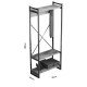 120-000335 Έπιπλο εισόδου Baker pakoworld καρυδί-μαύρο 90x34x180εκ