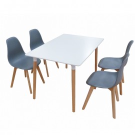 20-9903 Σετ Τραπεζαρίας Loft Plus Grey 5τμχ 120Χ80X72εκ.