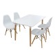 20-9902 Σετ Τραπεζαρίας Loft White 5τμχ 120Χ80X72εκ.