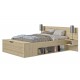 0041.GM24 Delta κρεβάτι διπλό All-in-One με αποθηκευτικούς χώρους 217x221x90εκ. ( για στρώμα 140x190εκ. )  Blond Oak με μεταλλικ