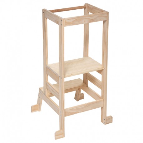 199-000475 Παιδικός πύργος παρατήρησης Montessori pakoworld φυσικό 51x51x90εκ