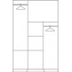 Τρίφυλλη ντουλάπα ANDY 127x43x200 DIOMMI 31-004